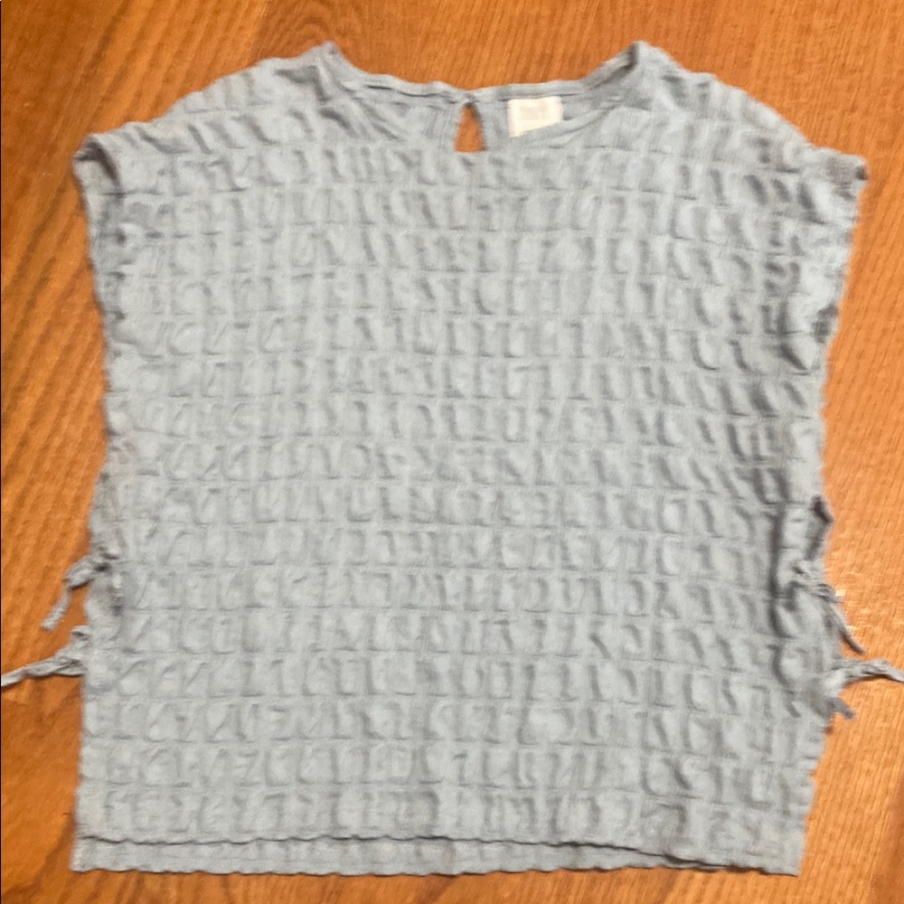 Zara Light Gray Textured Blouse